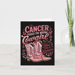 Cancer plockade fel Cowgirl du är en krigare Kort