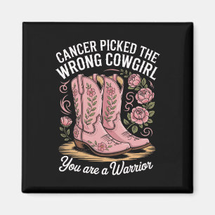 Cancer plockade fel Cowgirl du är en krigare Magnet