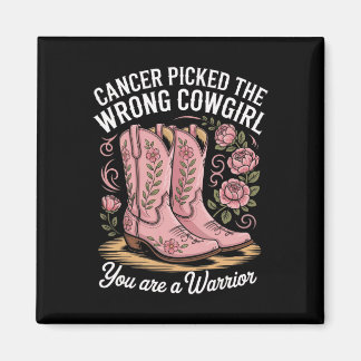 Cancer plockade fel Cowgirl du är en krigare Magnet
