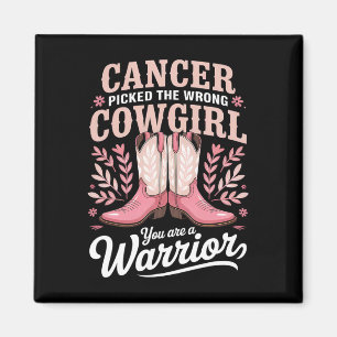 Cancer plockade fel Cowgirl du är en krigare Magnet