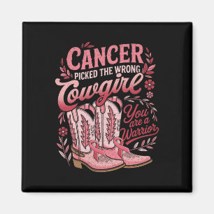 Cancer plockade fel Cowgirl du är en krigare Magnet
