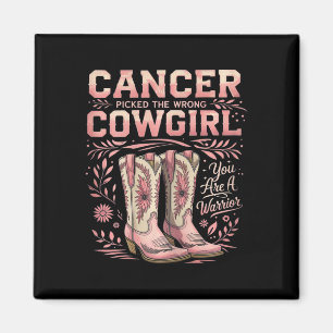 Cancer plockade fel Cowgirl du är en krigare Magnet