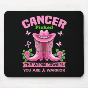 Cancer plockade fel Cowgirl du är en krigare Musmatta