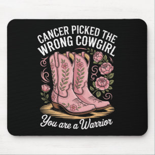 Cancer plockade fel Cowgirl du är en krigare Musmatta