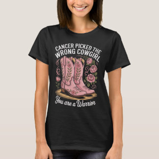 Cancer plockade fel Cowgirl du är en krigare T Shirt