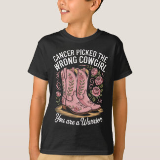 Cancer plockade fel Cowgirl du är en krigare T Shirt