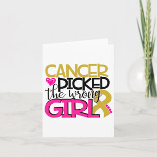 Cancer plockade fel flicka kort