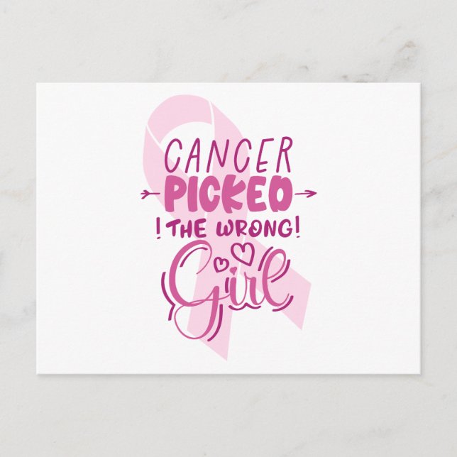 Cancer Plockade fel flicka Vykort (Framsida)