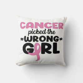 Cancer Plockade fel tjej Pillow Kudde