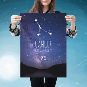 Cancer Poster av zodiakkonstellation av Personli