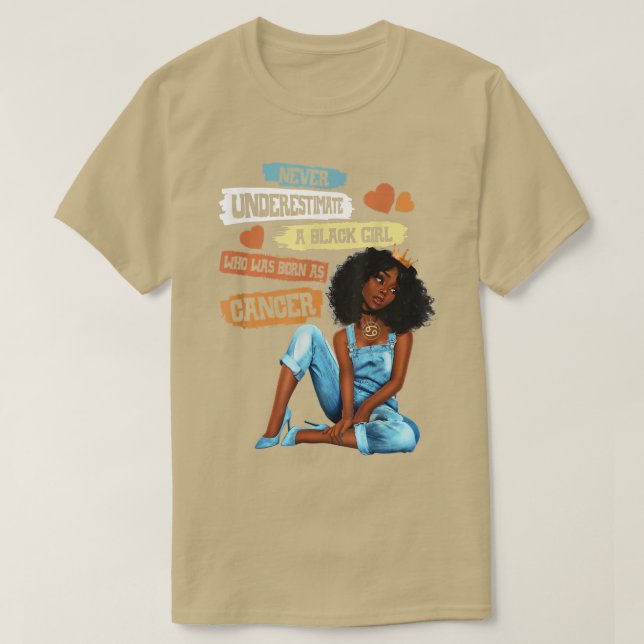 Cancer Queen, jag är starkare på födelsedagspresse T Shirt (Design framsida)