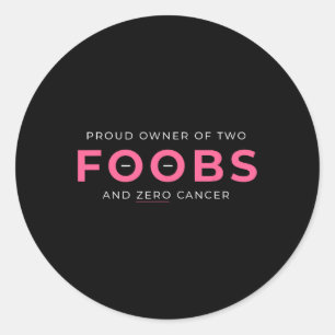 Cancer Reconstruction Mastectomy Proud Owner of TW Runt Klistermärke
