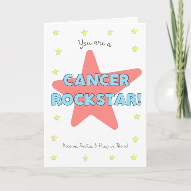 Cancer-Rockstjärnan stannar kvar där, få ett bruns Kort (Framsida)