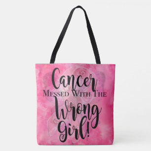 CANCER RÖRA MED de FLA FLICKArosorna Tygkasse