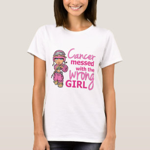 Cancer röra med den fla bröstcancern för flicka tröja