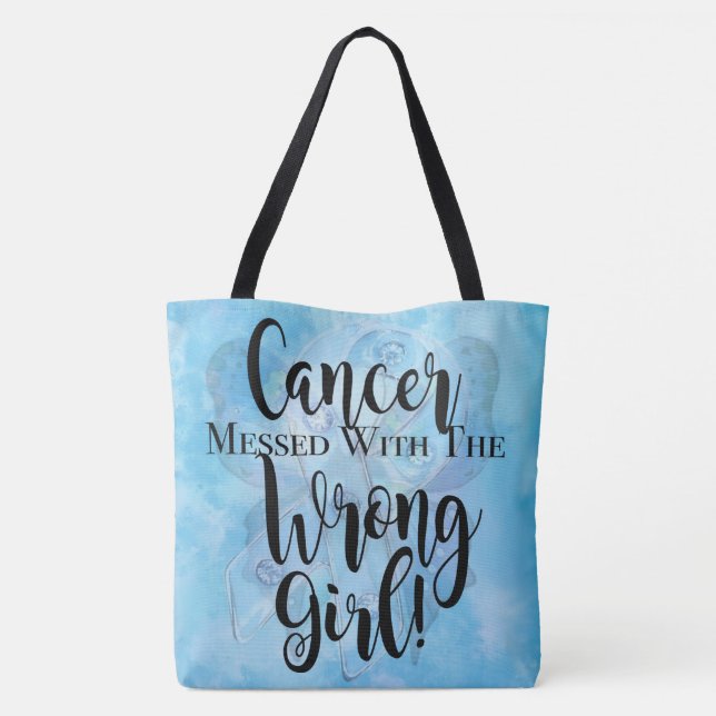 CANCER RÖRA MED den FLA FLICKAN - kricka Tygkasse (Baksida)