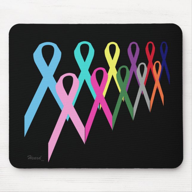 Cancer Rosett band Mousepad av Heard_ Musmatta (Framsidan)