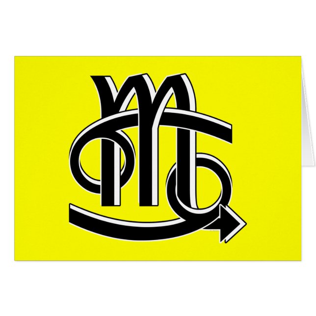 Cancer- & Scorpiopartnerbw Hälsningskort (Framsidan Horizontal)