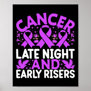 Cancer Sena kvällar och tidiga risare - Världscanc Poster