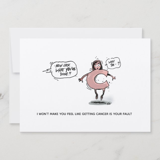 Cancer Shame Funny Cancer Postcard (Framsida)