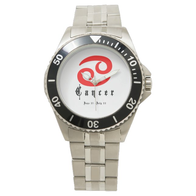 Cancer Sign Astrology Zodiac Armbandsur (Framsida)