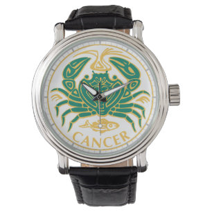 Cancer Sign of the Zodiac Armbandsur