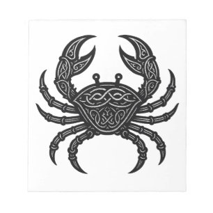 Cancer — Spöklik bläck Zodiak Krabba Anteckningsblock