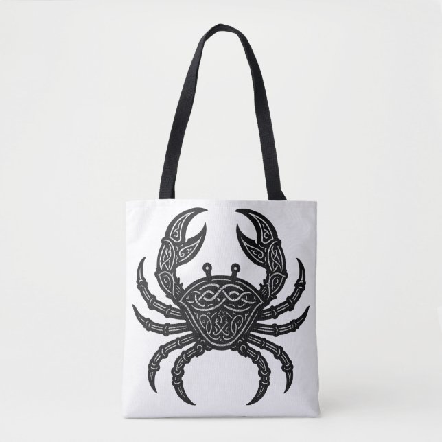 Cancer — Spöklik bläck Zodiak kräfta Tygkasse (Framsida)