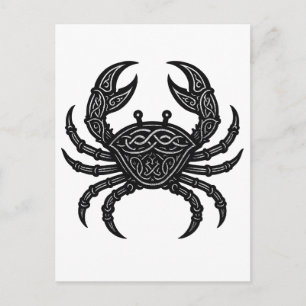 Cancer — Spöklik bläck Zodiak kräfta Vykort