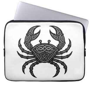 Cancer — Spöklik bläck Zodiakkräfta Laptop Fodral