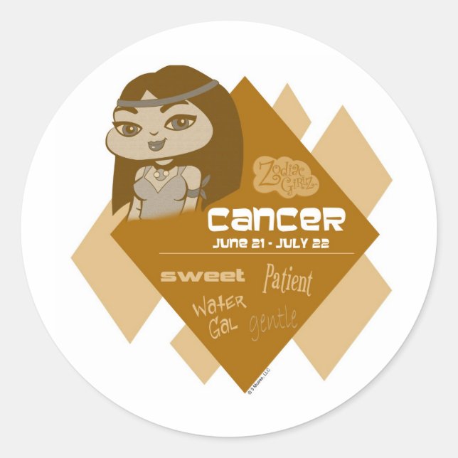 Cancer Stickers Runt Klistermärke (Framsida)