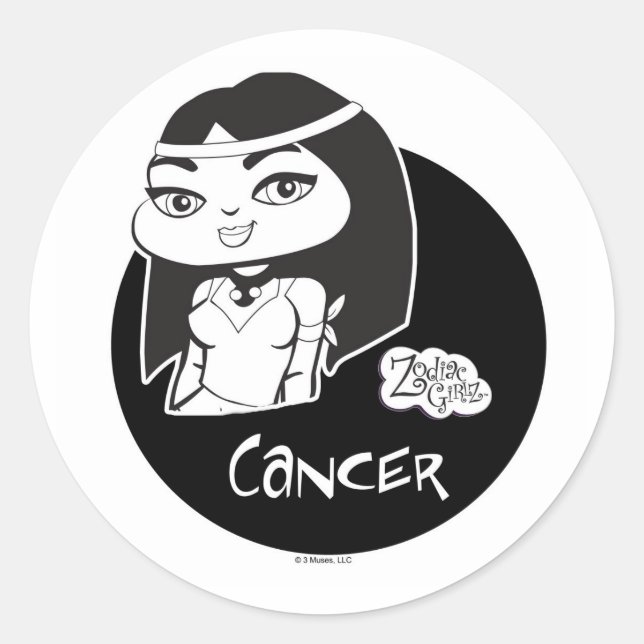 Cancer Stickers Runt Klistermärke (Framsida)