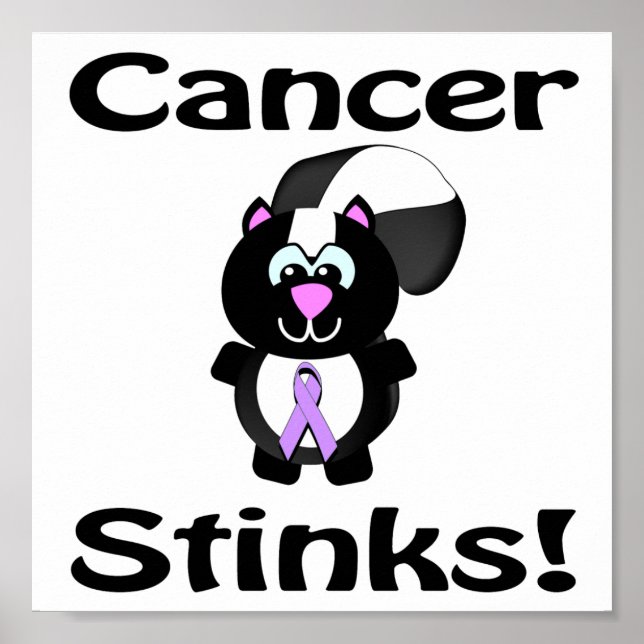 Cancer Stinks Skunk Awareness Design Poster (Framsidan)