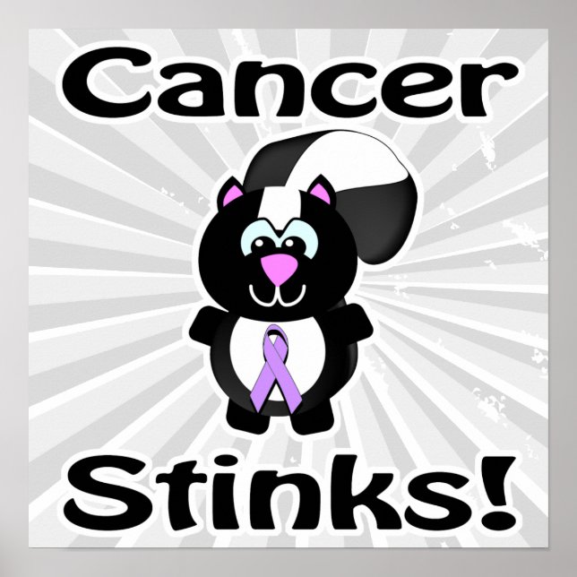 Cancer Stinks Skunk Awareness Design Poster (Framsidan)