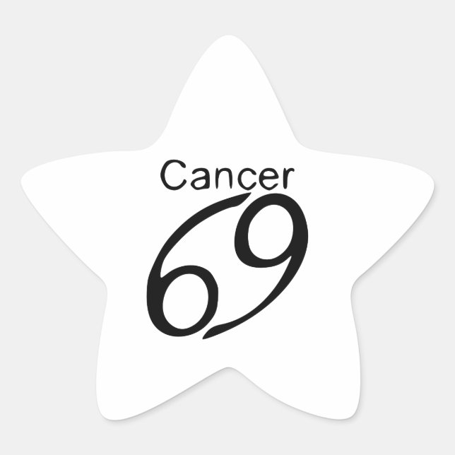 Cancer Stjärnformat Klistermärke (Framsida)