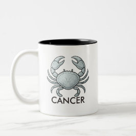 Cancer Stjärntecken Astrologi Födelsedags Kaffe Mu Två-Tonad Mugg