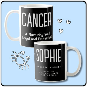 Cancer Stjärntecken av Zodiac Astrology Gift Kaffemugg