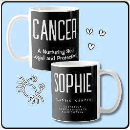 Cancer Stjärntecken av Zodiac Astrology Gift Kaffemugg