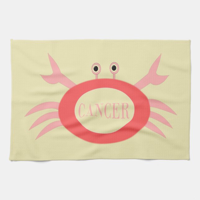Cancer Stjärntecken Crab Anpassningsbar Towel Kökshandduk (Horisontell)