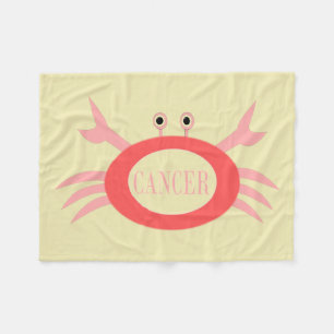 Cancer Stjärntecken Crab Fleece Blanket