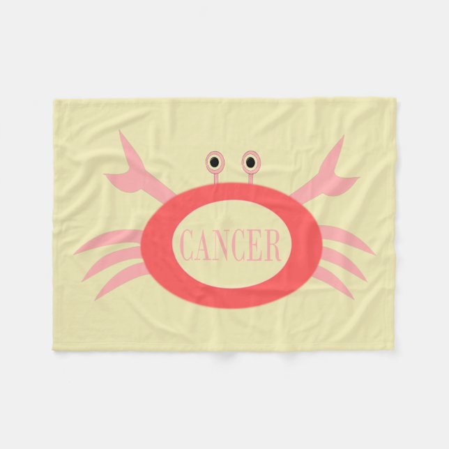 Cancer Stjärntecken Crab Fleece Blanket (Framsidan (Horisontell))