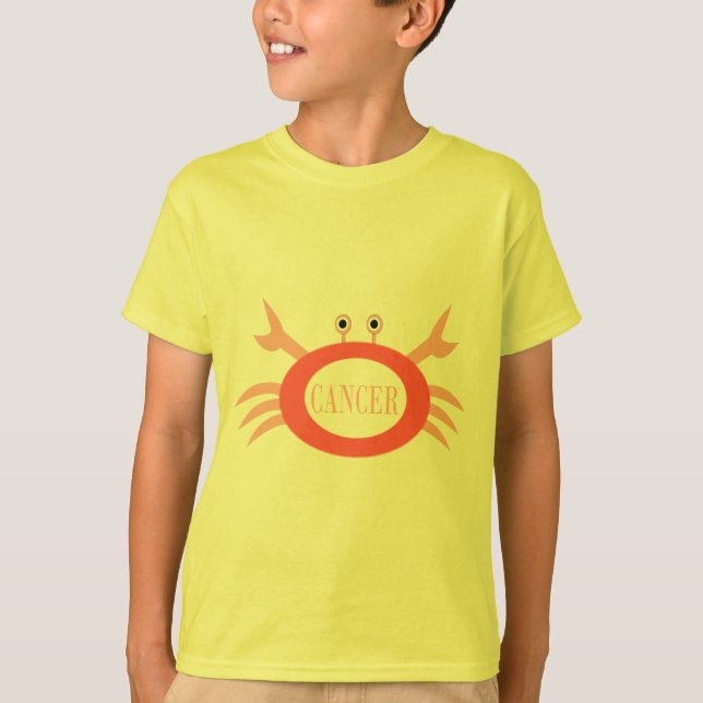 Cancer Stjärntecken Crab Kids T Shirt (Framsida)