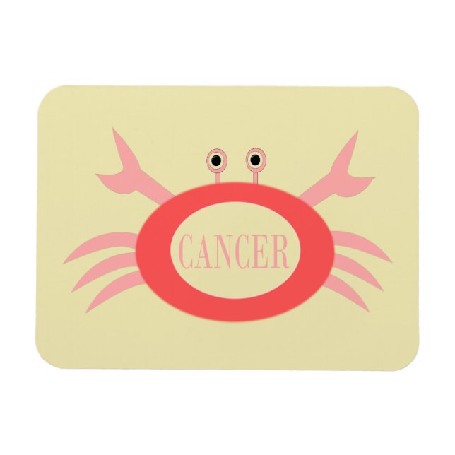 Cancer Stjärntecken Crab Magnet (Horisontell)