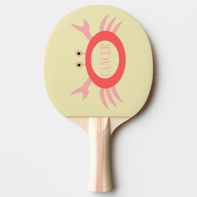 Cancer Stjärntecken Crab Ping Pong Paddle Pingisracket (Framsidan)