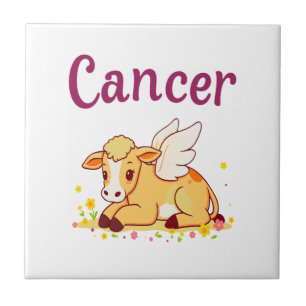 Cancer Stjärntecken Ko Png, Söt Cancer Kakelplatta