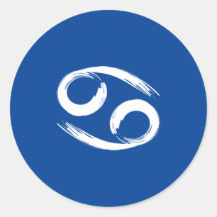 CANCER Stjärntecken Sommar Juni Juli Astrologi  Runt Klistermärke