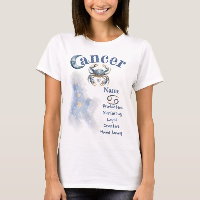 Cancer Stjärntecken T-shirt *1 (Framsida)