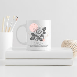 Cancer Stjärntecken Vit Ros Blommig Astrologi Föde Kaffemugg