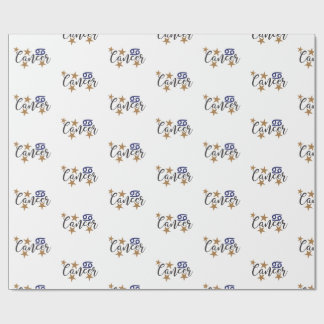 Cancer-Stjärntecknet Figursätta Papper vit bakgrun Presentpapper