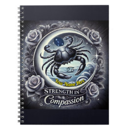 Cancer "Strength in Compassion" Spiral bärbar dato Anteckningsbok